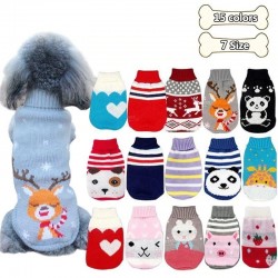 Zimowy sweter dla psów / kotów - kreskówkowy projektUbrania & Buty
