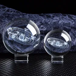 Figurki słoneczne - model planet 3D - kryształowa kula - dekoracja biurkaDekoracje