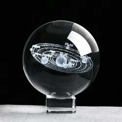 Solar figurines - 3D planets model - crystal ball - desk decorationDecoration