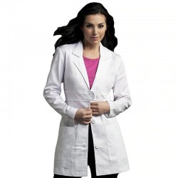 Biały płaszcz roboczy z długim rękawem - spa / salony kosmetyczne / szpitalZdrowie & Uroda