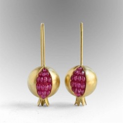 Gold / silver pomegranate - elegant earringsEarrings