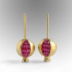 Gold / silver pomegranate - elegant earringsEarrings