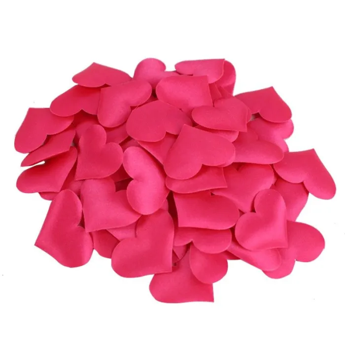 Satin hearts petals - confetti - weddings / tables / beds / Valentine's decoration - 100 pieces - 35mmValentine's day