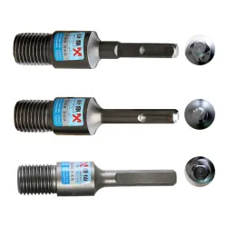 Diamond core bit - electric drill adapter - SDS Plus M22 - round - square - triangleBits & drills