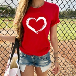 Koszulka z nadrukiem serca - krótki rękawBluzki & Koszulki