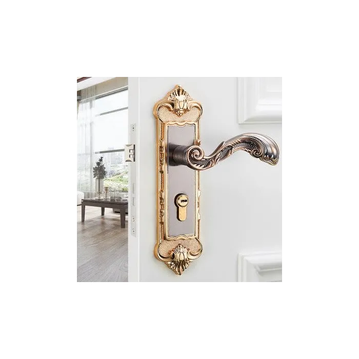 Vintage door handles with security lock - 2 pieces setFurniture