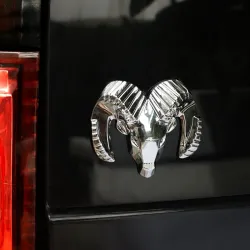 3D ram head - metal emblem - car stickerStickers