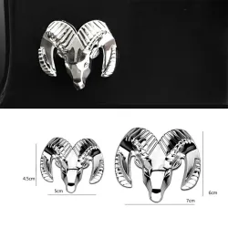 3D ram head - metal emblem - car stickerStickers