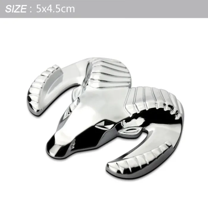3D ram head - metal emblem - car stickerStickers