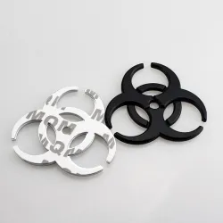 3D biohazard - metalowy emblemat - naklejka na samochódNaklejki