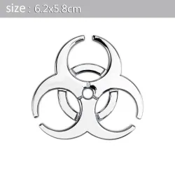 3D biohazard - metalowy emblemat - naklejka na samochódNaklejki