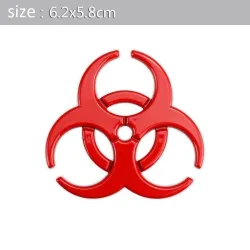 3D biohazard - metalowy emblemat - naklejka na samochódNaklejki