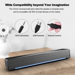 Soundbar - głośnik bezprzewodowy - z subwooferem - Bluetooth 5.0 - TV - laptop - PCBluetooth Głośniki