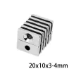 N35 - magnes neodymowy - mocny blok - z otworem 4mm - 20 * 10 * 3mm - 5 - 100 sztukN35