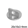 N35 - neodymium magnet - powerful block - with 4mm hole - 20 * 10 * 3mm - 5 - 100 piecesN35