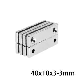 N35 - magnes neodymowy - z 2 otworami 4mm - 40 * 10 * 3mm - 5 - 10 - 20 - 30 - 50 sztukN35