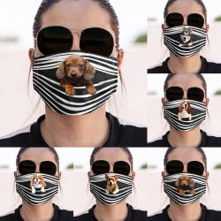 Ochronna maska na twarz / usta - wielokrotnego użytku - nadruk z psamiMaski na usta