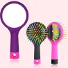 Anti-static comb - rainbow hair brush with mirrorHair