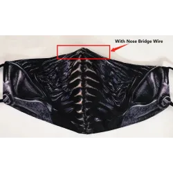 Maska ochronna na usta / twarz z filtrami PM2,5 - zacisk na nos - wielokrotnego użytku - NinjaMaski na usta