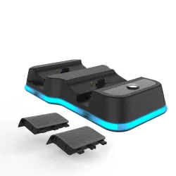 Dual slot charging station for XBOX Serie X wireless controller - 2 * 600mAh rechargeable batteries - cableControllers