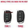 Silicone car key case - Hyundai - Elantra - Tucson - i40 - i20 - i10 - Creta - Santa Fe - 3 buttonsKeys