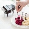 Widelce do owoców / przekąsek w kształcie fortepianu - wykałaczki - 9 sztukSztućców