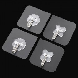 Strong transparent wall hooks - reusable - self adhesive - waterproof - 10 piecesKitchen