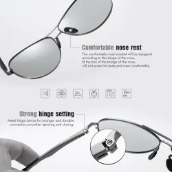 Classic sunglasses - photochromic - polarized - anti-glare - safe for night driving - UV400Sunglasses