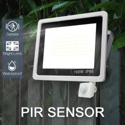 Naświetlacz LED - zewnętrzny reflektor - czujnik ruchu PIR - wodoodporny - 10W - 20W - 30W - 50W - 100WReflektory