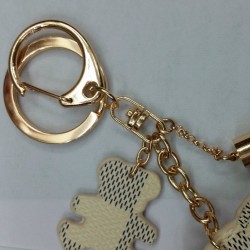 Leather bear keychain - with tasselsKeyrings
