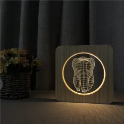 Lampka nocna w kształcie zęba 3D - LED - USBŚwiatła