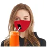 Maska ochronna na usta / twarz - wielokrotnego użytku - z otworem na słomkę do piciaMaski na usta