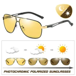 Polaryzacyjne fotochromowe okulary przeciwsłoneczne - do jazdy w dzień / w nocy - UV400Okulary Przeciwsłoneczne