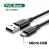 Micro USB - typ C - kabel do ładowania USB - 3A - szybkie ładowanieKable