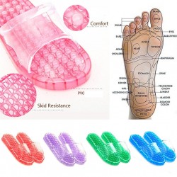 Przeźroczyste klapki - sandały - antypoślizgowe - masaż stóp - uśmierzanie bólu - unisexKapcie