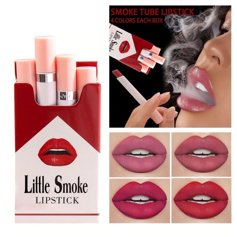 paar Slager vertrekken Cigarette shape lipstick - velvet matte - waterproof - 4 pieces | S...