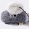 Kids warm plush gloves - one finger - with rope - animals designClothing