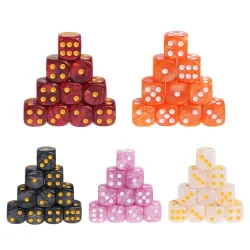 Kości do gry planszowej - akrylowe wielościenne - 10 sztukPuzzle & gry