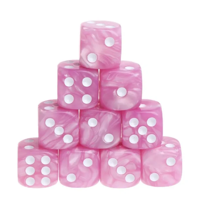 Kości do gry planszowej - akrylowe wielościenne - 10 sztukPuzzle & gry