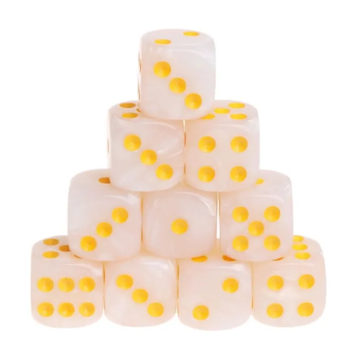 Kości do gry planszowej - akrylowe wielościenne - 10 sztukPuzzle & gry