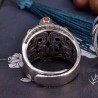Mantra buddyjska - pierścionek - z kolorowymi koralikami - o zmiennym rozmiarze - srebro próby 925Pierścionki