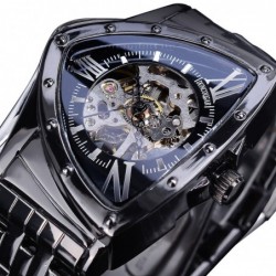 Automatic triangle watch - skeleton dial - waterproof - stainless steelWatches