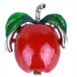 Czerwone / zielone jabłko - elegancka broszkaBroszki