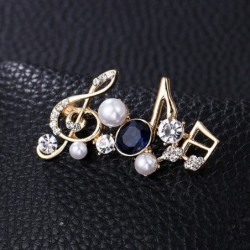 Crystal musical notes - elegant broochBrooches