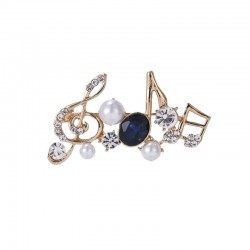 Crystal musical notes - elegant broochBrooches