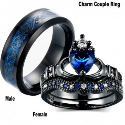 Blue zircon gems - ring for couples - for her / for himRings