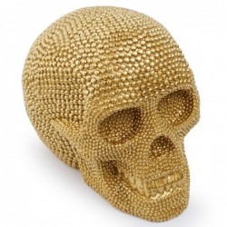 Złota czaszka - statuetka z żywicy - dekoracja na HalloweenHalloween & Impreza