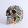Posąg czaszki - z rzeźbą kwiatową - dekoracja HalloweenHalloween & Impreza