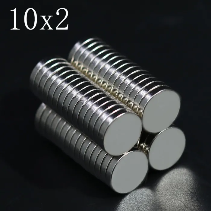 Okrągły magnes neodymowy N35 - 10mm * 2mm - 10 / 20 / 50 / 100 sztukN35