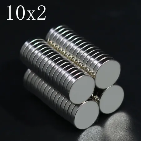 Okrągły magnes neodymowy N35 - 10mm * 2mm - 10 / 20 / 50 / 100 sztukN35